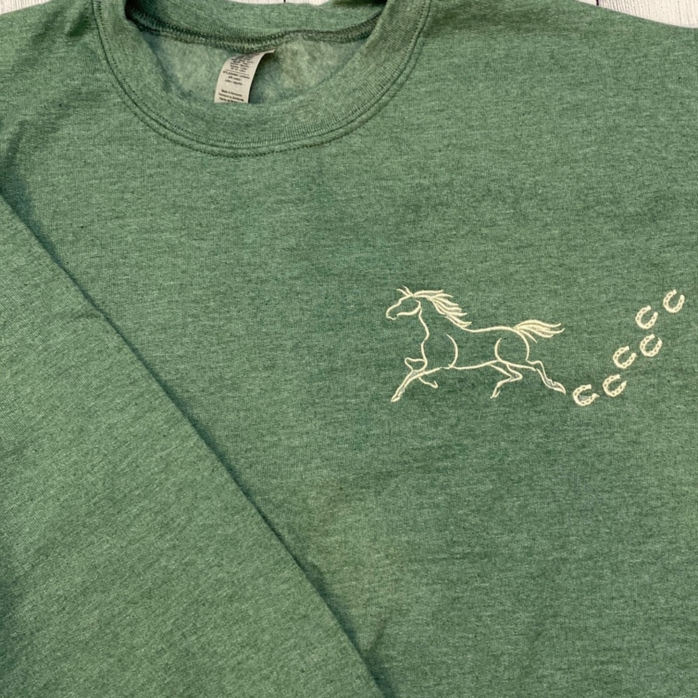 Horse Embroidered Sweatshirt